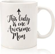 🎁 awesome mom funny coffee mug - top christmas gifts for mom, women - unique xmas mom gift from daughter, son, kids, husband - cool birthday present idea for new mother, wife, her - fun novelty cup logo