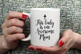 img 2 attached to 🎁 Awesome Mom Funny Coffee Mug - Top Christmas Gifts for Mom, Women - Unique Xmas Mom Gift from Daughter, Son, Kids, Husband - Cool Birthday Present Idea for New Mother, Wife, Her - Fun Novelty Cup