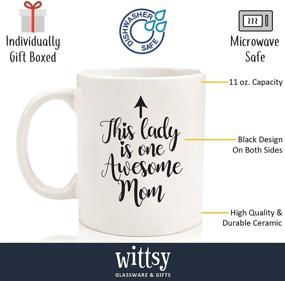 img 3 attached to 🎁 Awesome Mom Funny Coffee Mug - Top Christmas Gifts for Mom, Women - Unique Xmas Mom Gift from Daughter, Son, Kids, Husband - Cool Birthday Present Idea for New Mother, Wife, Her - Fun Novelty Cup