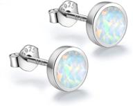 sterling earrings 3mm 8mm simulated hypoallergenic girls' jewelry logo