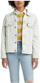 img 4 attached to Levis Ex Boyfriend Trucker Jackets Concrete Women's Clothing for Coats, Jackets & Vests