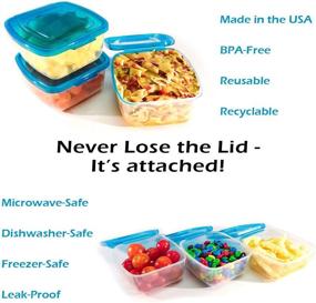 img 2 attached to 📦 Mr. Lid Premium Attached Storage Containers: The Ultimate Space-Saving Solution with Permanently Attached Plastic Lids – Never Lose or Waste Time Searching!