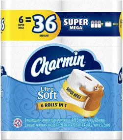 img 4 attached to 🧻 Charmin Ultra Soft Toilet Paper, Super Mega Rolls - Pack of 6