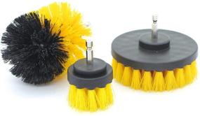 img 4 attached to 🧹 Electric Drill Brush Accessories Kit - Deesse Kitchen Cleaning Brush Set | Power Scrubber Attachments for Grout, Floor, Tub, Shower, Tile, Car, Oil, Carpet