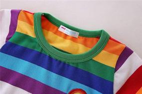 img 2 attached to 🌈 Mud Kingdom Boys T-Shirts: Vibrant Rainbow Stripe Design for Stylish Kids