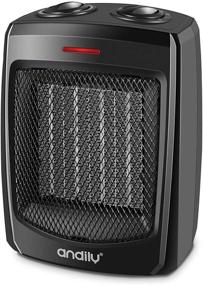 img 4 attached to 🔥 Andily Space Heater Electric Heater - Compact Ceramic Small Heater with Thermostat, Ideal for Home and Office Use, 750W/1500W