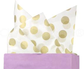 img 2 attached to CleverDelights Metallic Polka Premium Tissue Gift Wrapping Supplies