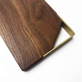 img 2 attached to 🪓 Walnut Wood Cutting Board - Kitchen Chopping Board for Cheese, Bread, Vegetables, Fruits - Small Cutting Board with Handle - 8.66 x 6.02 x 1 Inch