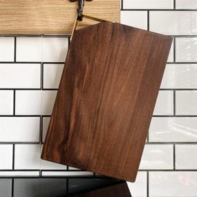 img 3 attached to 🪓 Walnut Wood Cutting Board - Kitchen Chopping Board for Cheese, Bread, Vegetables, Fruits - Small Cutting Board with Handle - 8.66 x 6.02 x 1 Inch