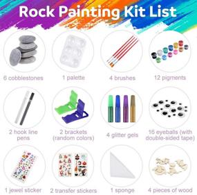 img 3 attached to Anpro 55Pcs Rock Painting Kids