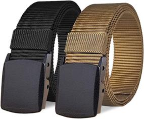 img 4 attached to 👔 WYuZe Ratchet Military Automatic Buckle: Top-quality Men's Accessory for Style and Function