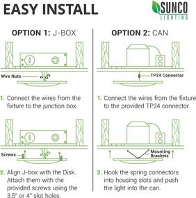 img 2 attached to Sunco Lighting 24 Pack 5-дюймовый / 6-дюймовый дисковый потолочный светильник для скрытого монтажа