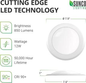 img 3 attached to Sunco Lighting 24 Pack 5 Inch / 6 Inch Flush Mount Disk LED Downlight Lighting & Ceiling Fans