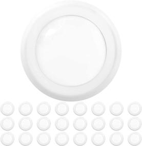 img 4 attached to Sunco Lighting 24 Pack 5 Inch / 6 Inch Flush Mount Disk LED Downlight Lighting & Ceiling Fans