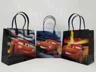 🚗 authentic disney cars 3 mc queen goodie bags - ideal party favors (set of 12) logo