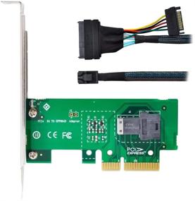 img 4 attached to Адаптер CY U.2 U2 NVME в PCIe 3.0 x4 - конвертер карты SSD высокой скорости для M.2 SSD | Совместим с Mini SAS HD (черный)