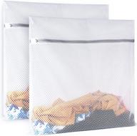 👚 premium 2 pack xxl oversize delicates mesh laundry bag set - new honeycomb mesh design for extra durable washing - ideal for big clothes, household items, bed sheets, stuffed toys, and lingerie logo