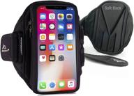 📱 phone running armband: armpocket x plus - compatible with 11 pro max, galaxy s21+, s21 ultra, note 20 ultra, pixel 5 - fits cases up to 6.5 inches - black medium strap logo