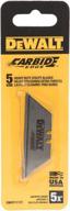 🔪 long-lasting dewalt carbide edge utility knife blades (5-pack) - 10x more durable логотип