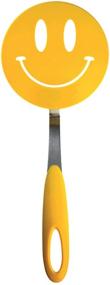 img 4 attached to Tovolo Smiley Face Flex Turner: Nylon Spatula with Silicone Co-Mold, Sturdy Steel Handle - Safe for Non-Stick Cookware