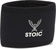 💪 stoic 7mm compression sleeve cuff (heavy neoprene build) for arm, elbow, lower leg support and warmth during weightlifting, powerlifting, bench press (12 inch, black) logo