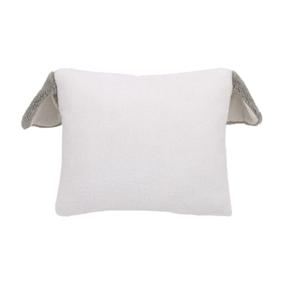 img 2 attached to 🐑 Soft Sherpa Lamb Shaped Decorative Pillow with 3D Ears - Little Love by NoJo in White and Grey