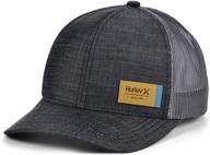 🧢 black/gray cardiff trucker adjustable hat by hurley logo