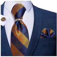 dibangu men's formal necktie set with pocket cufflinks - perfect accessories for ties, cummerbunds, and pocket squares logo