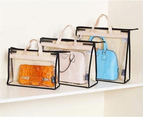 img 1 attached to WJL Transparent Handbags Effective Protection Storage & Organization