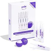 get a whiter smile in just 1 week with smiledirectclub teeth whitening kit - includes lip balm and 4 gel pens - professional strength hydrogen peroxide - enamel safe - up to 9 shades whiter! logo