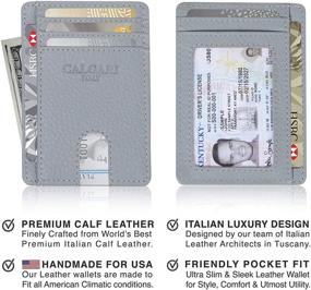 img 3 attached to CALGARI Luxury Leather Minimalist Wallet Women's Handbags & Wallets