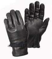 🧤 black leather type gloves by rothco logo