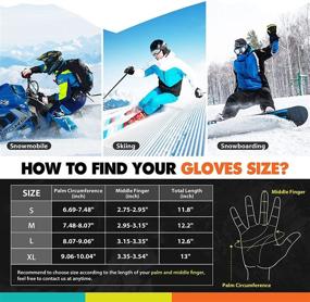 img 2 attached to Hikenture Ski Gloves for Men Women - Waterproof Insulated Snow Gloves with Pockets - Extreme Cold Weather Snowboard Gloves with Touchscreen Capability