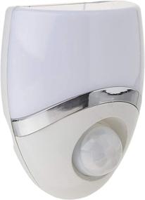 img 4 attached to 🔌 Amerelle Motion Sensor Night Light, White, 1 Pack – Plug In LED Motion Sensor Light with Energy Saving Function and Wide Detection Zone, Automatically Activated by Movement – Model 73092CC