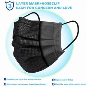 img 3 attached to 🌬️ Breathable Disposable Mouth Cover: Non-Medical Protection at its Best!