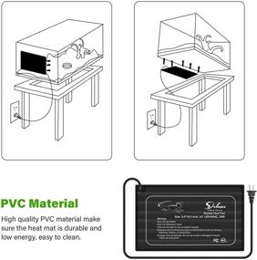 img 3 attached to 🔥 Optimized Deluxe Reptile Heating Pad with Digital Thermometer, Hygrometer, Temperature and Humidity Probe - Under Tank Heater Mat, ideal for Amphibians and Small Pets in Various Sizes (8W/16W/24W)