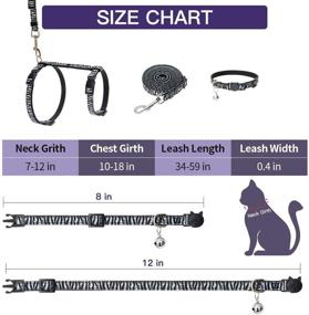 img 3 attached to SCENEREAL Cat Harness and Leash Set with Collar - Stylish Animal Texture Design, Escape-Proof Walking Outdoor Gear for Small Cats and Puppies