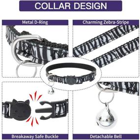 img 1 attached to SCENEREAL Cat Harness and Leash Set with Collar - Stylish Animal Texture Design, Escape-Proof Walking Outdoor Gear for Small Cats and Puppies