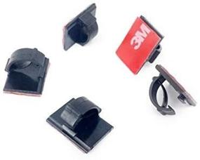 img 4 attached to 📱 5 Black 3M VHB Cord Clips for Securing Dashcam or Device Wires - 3M CordClips