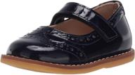 elephantito girls patent medium toddler girls' shoes in flats logo