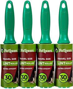 img 4 attached to Extra Sticky PetLovers Mini Lint Rollers (4 Pack) - Travel Size Lint Rollers for Pet Hair