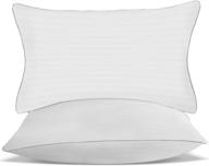 👑 premium queen size cooling pillows - 2 pack, ideal for side & back sleepers, neck pain relief & breathable cover logo