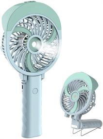 img 4 attached to HandFan Portable Misting Fan: Large Water Tank, Rechargeable & Foldable for Travel & Outdoors – Green