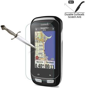 img 1 attached to 📱 Premium Pack of 4 Tempered Glass Screen Protectors for Garmin Edge 1000 - 9H Hardness & Scratch-Resistance by Akwox