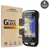 📱 premium pack of 4 tempered glass screen protectors for garmin edge 1000 - 9h hardness & scratch-resistance by akwox logo