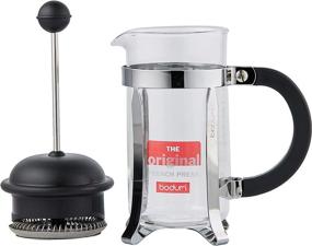 img 3 attached to ☕️ Bodum Caffettiera French Press Coffee Maker: Black Plastic Lid, Stainless Steel Frame, 3-Cup Capacity [12-Ounce]