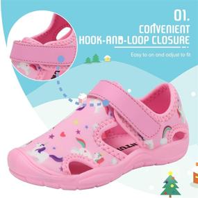 img 1 attached to Aquatic Adventure in Comfort: FANTURE Toddler Water Shoes on Sale Now!