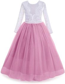 img 3 attached to Exquisite Vintage Princess Pageant Cocktail Bridesmaid Girls' Clothing: Perfect for Special Occasions