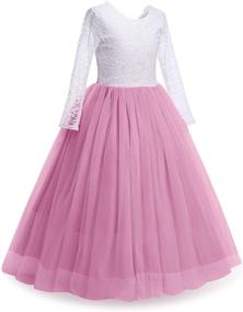 img 2 attached to Exquisite Vintage Princess Pageant Cocktail Bridesmaid Girls' Clothing: Perfect for Special Occasions