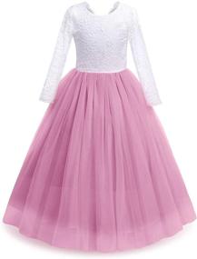 img 1 attached to Exquisite Vintage Princess Pageant Cocktail Bridesmaid Girls' Clothing: Perfect for Special Occasions